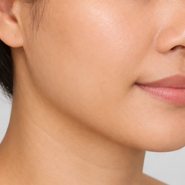 The same cheek after four sessions